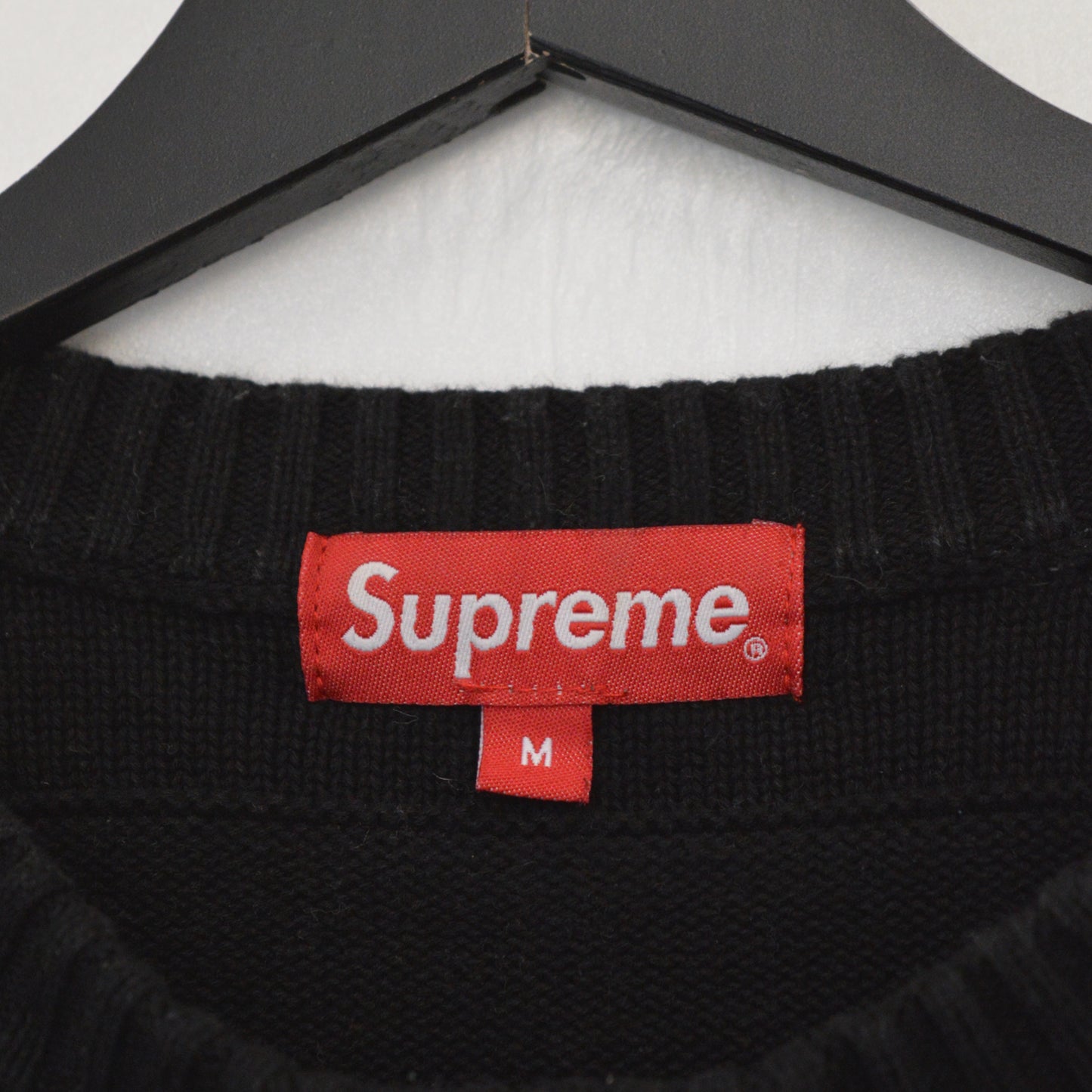 SUPREME TONAL CHECKBOARD SMALL BOX SWEATER (M)