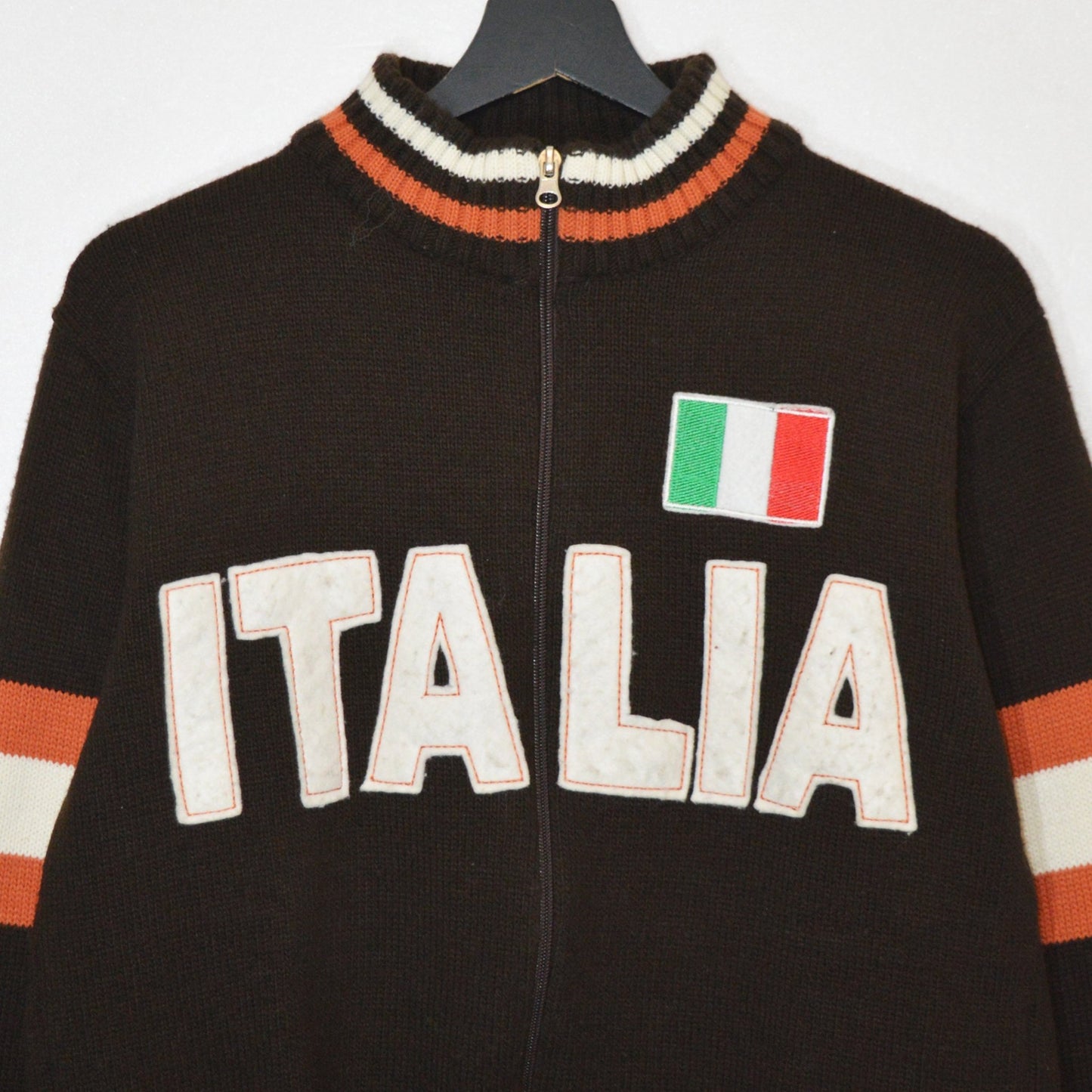 Italia vintage пуловер с цип (М)