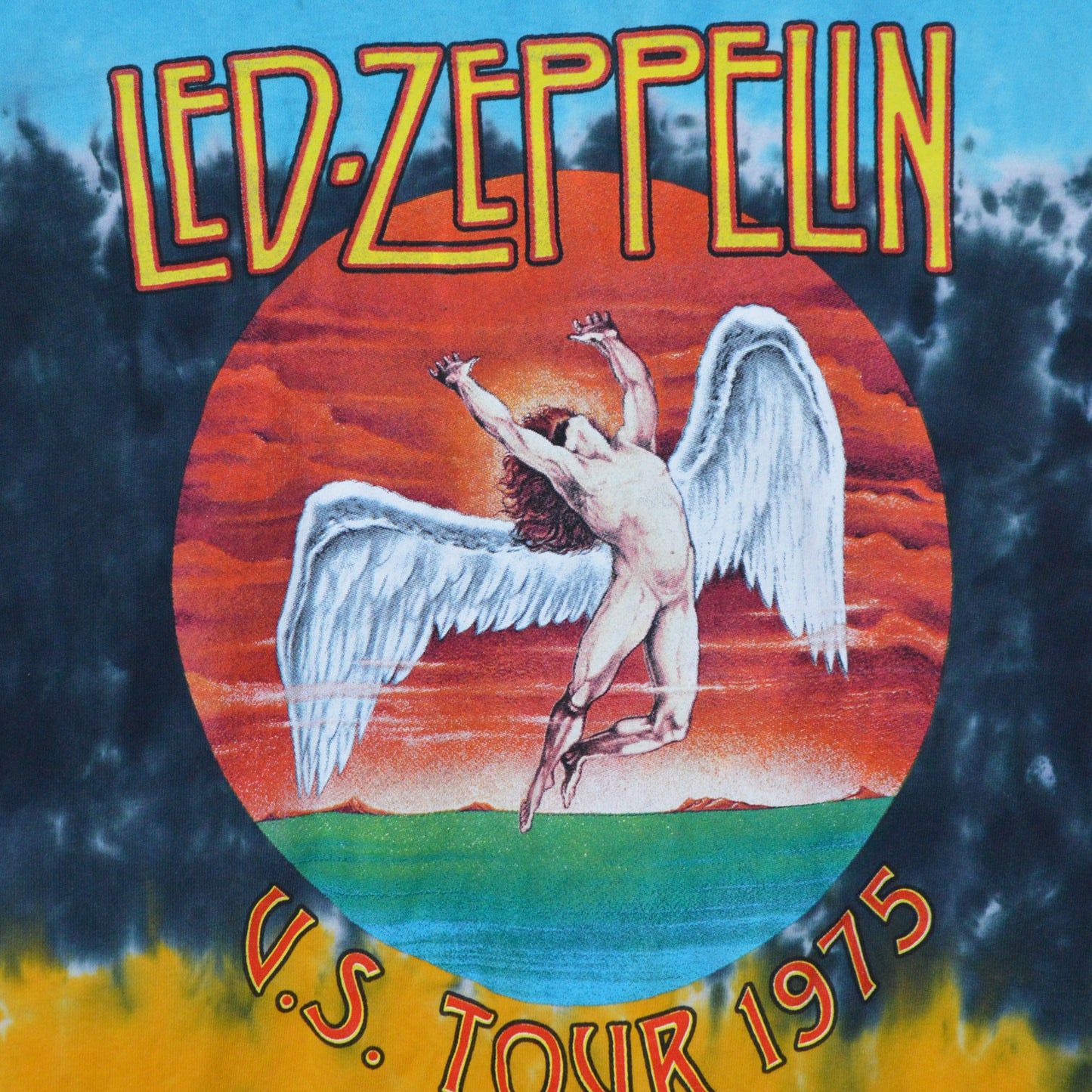 Led Zeppelin tie dye тънка блуза (M)