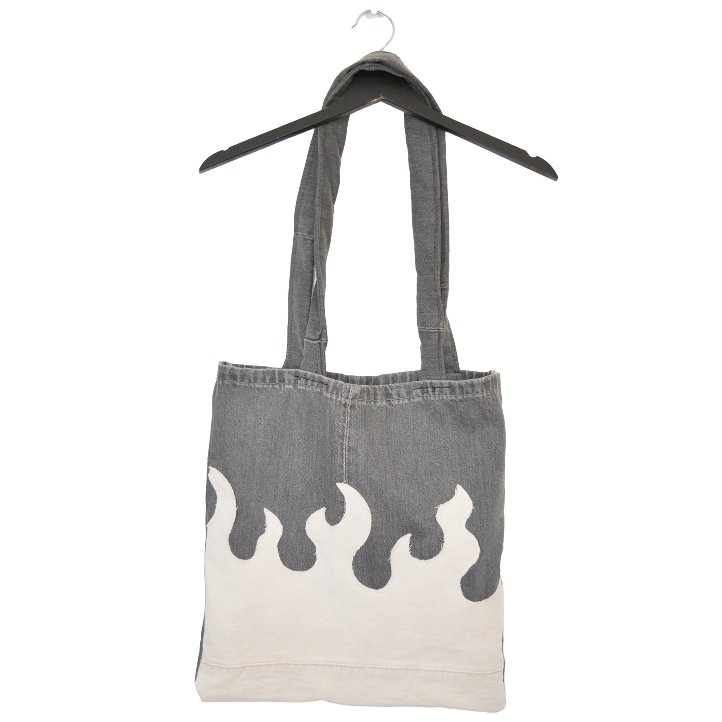 DENIM FLAMES REWORKED TOTE BAG