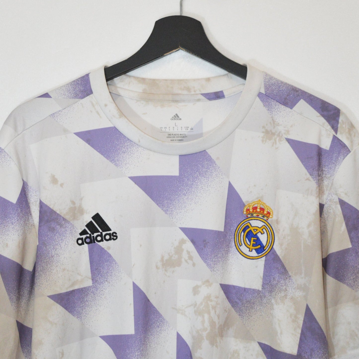 Adidas Real Madrid тренировъчна футболна тениска (L)