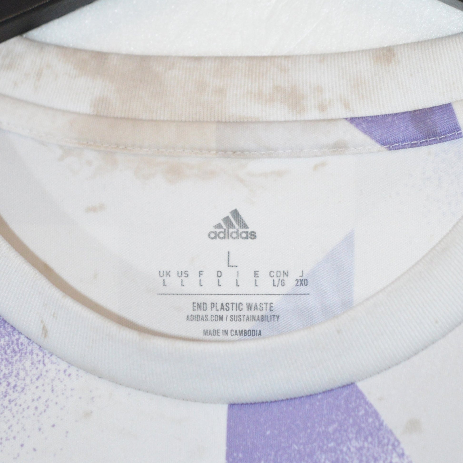 Adidas Real Madrid тренировъчна футболна тениска (L)