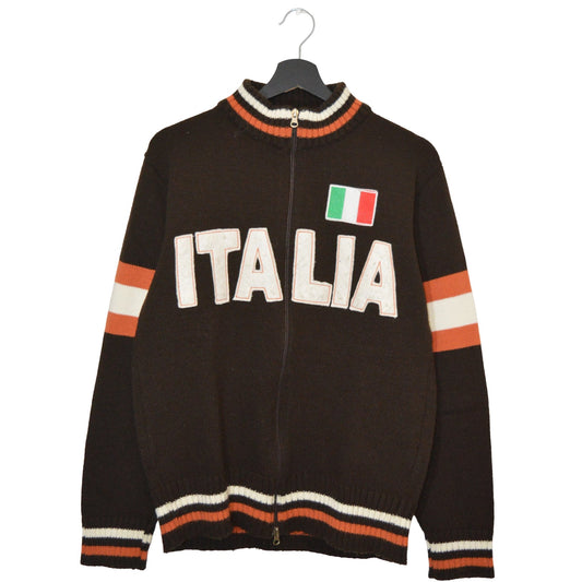 Italia vintage пуловер с цип (М)