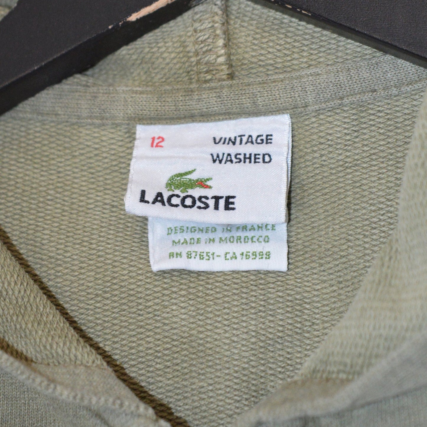 Lacoste washed out суичър с цип (XS)