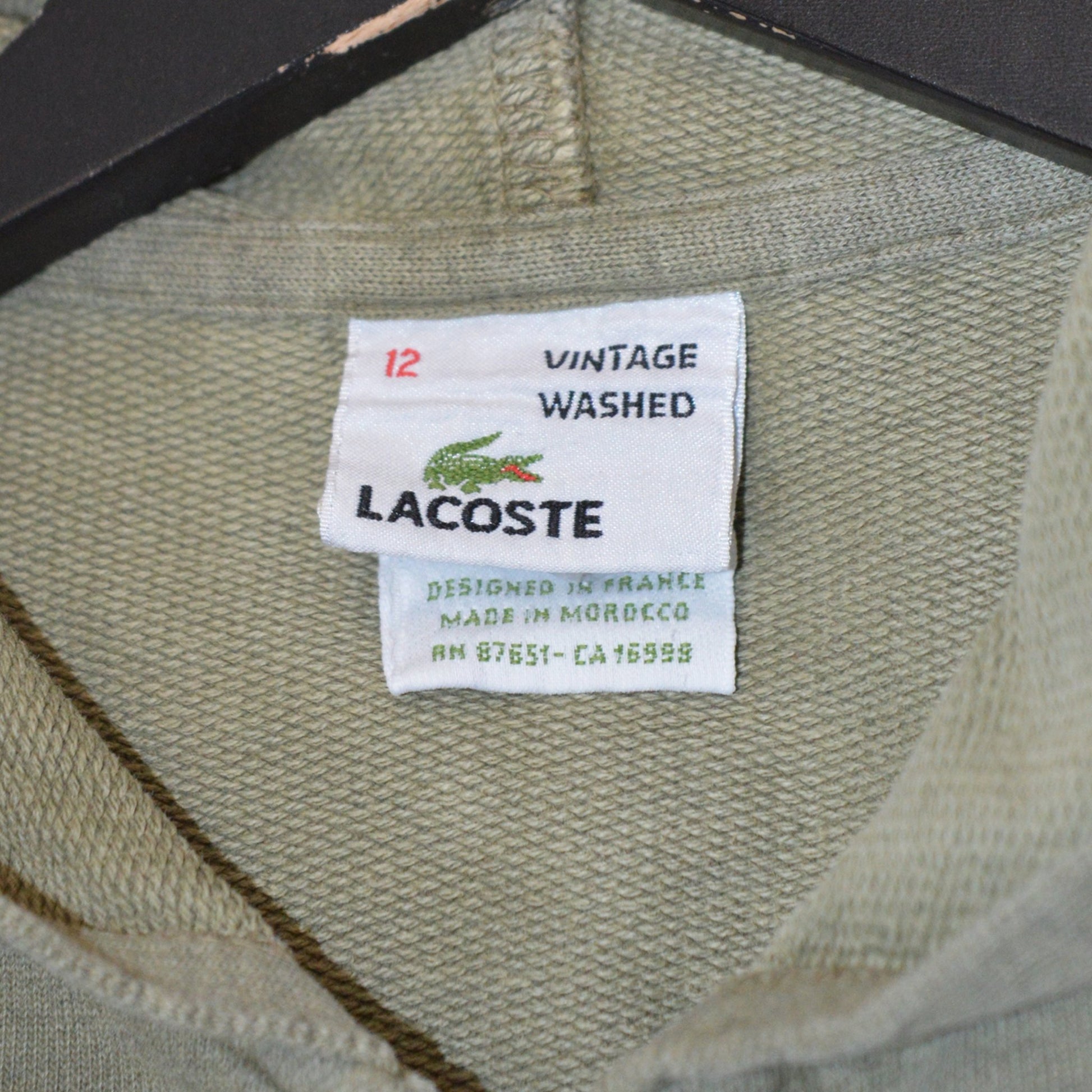Lacoste washed out суичър с цип (XS)