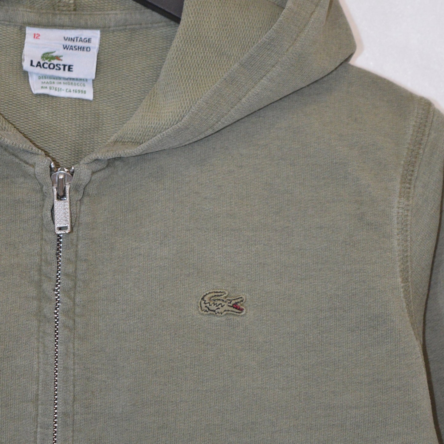Lacoste washed out суичър с цип (XS)